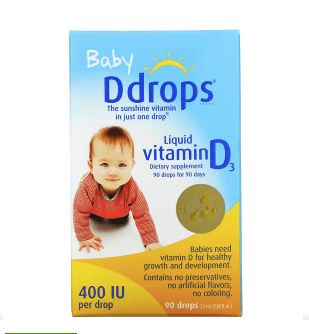 iherb推薦2024-Ddrops 婴幼儿维生素 D3滴剂 400IU 2.5ml ￥103.92 原价￥126.74 8.2折